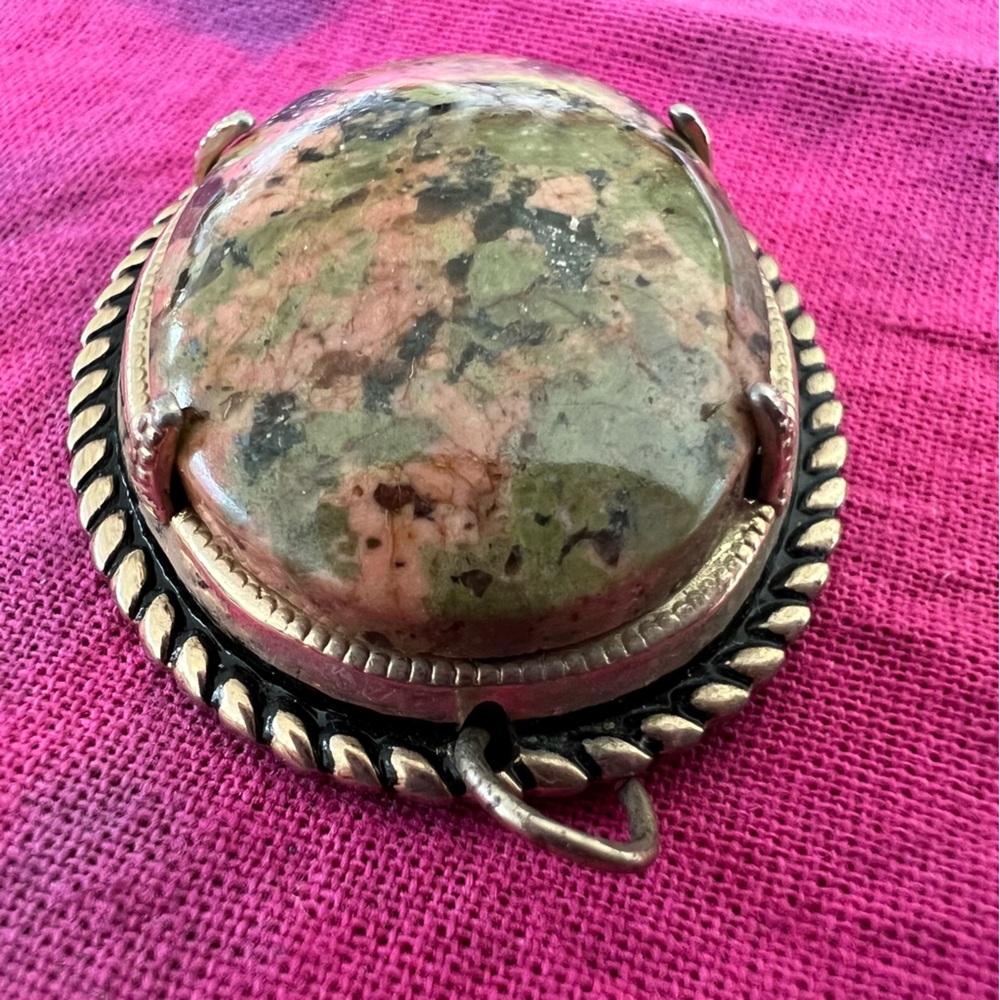 Unakite Large Pendant - Picture 4 of 5